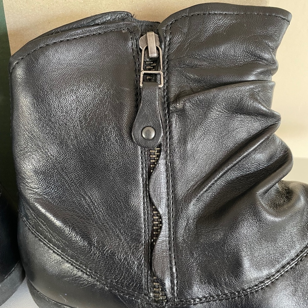 Josef Seibel Faye/Naly Black Leather Ankle Boots w/Zippers, Women's EU 40/ US 9 - Picture 12 of 16
